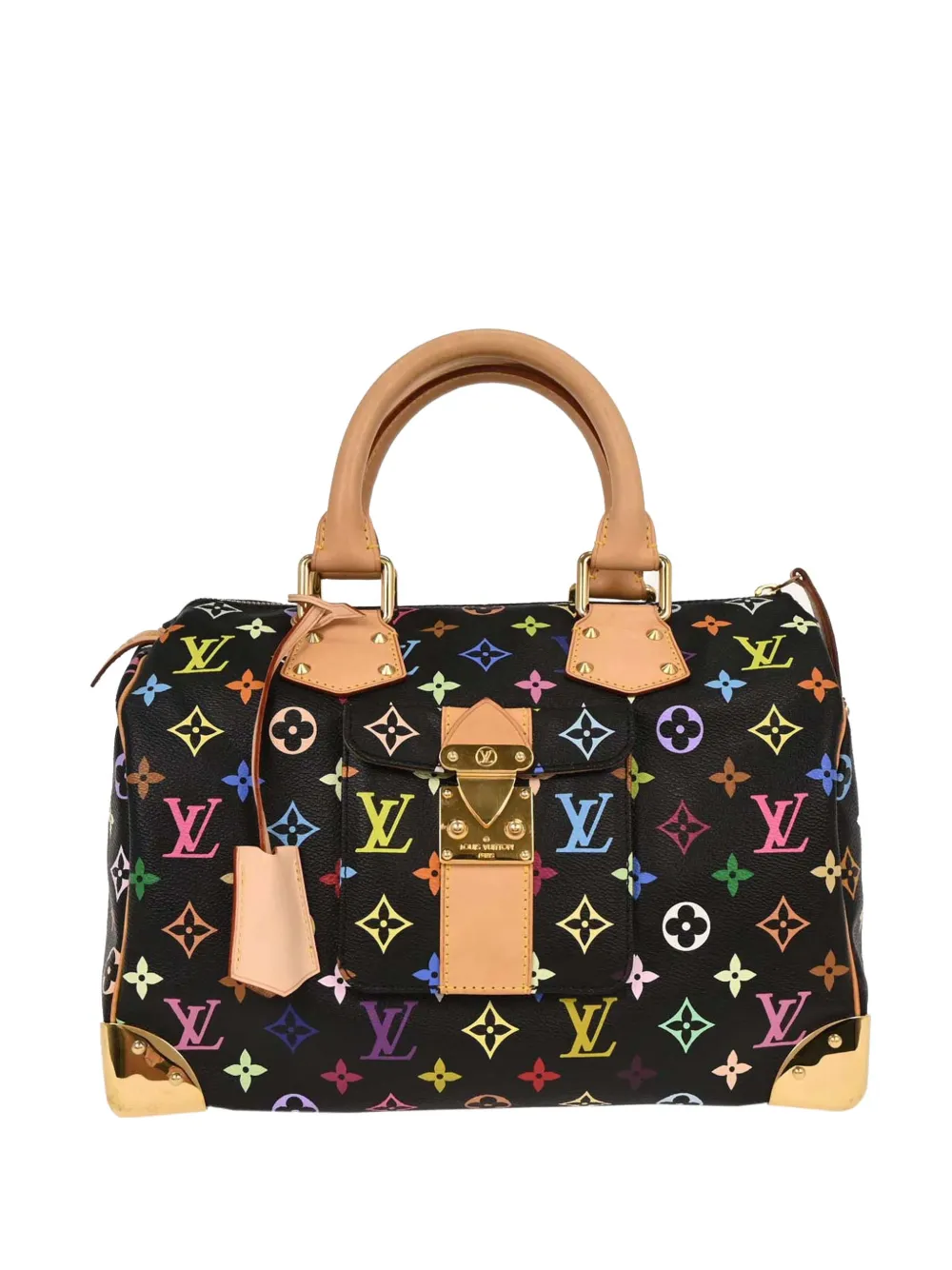 Louis Vuitton Pre-Owned x Takashi Murakami 2010 30 Speedy Monogram handbag - Nero