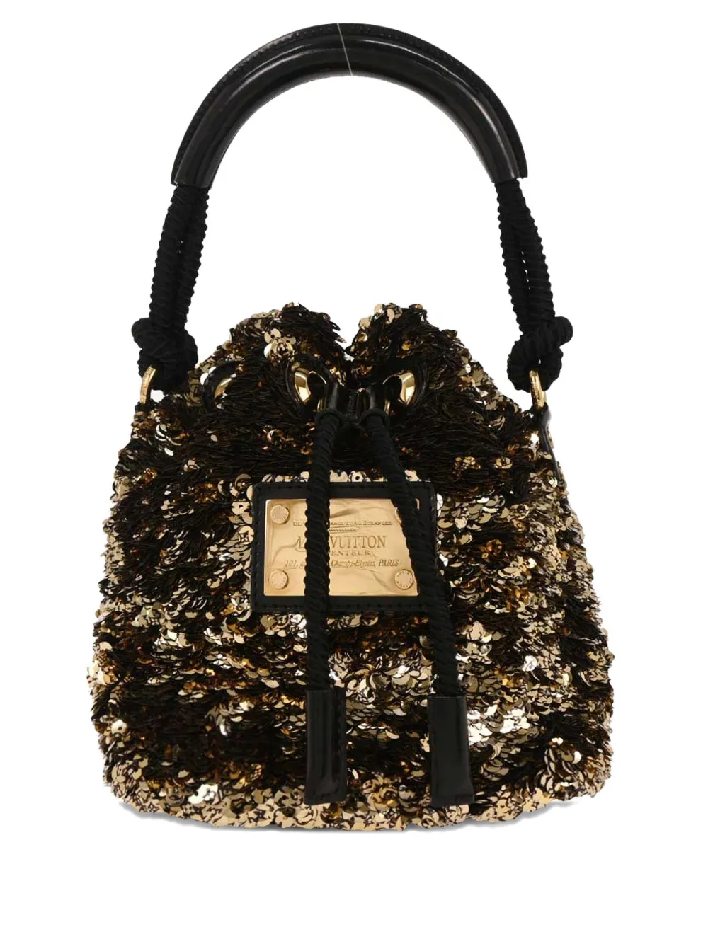 Louis Vuitton Pre-Owned 2019 mini Noe Rococo All sequin buckle bag - Oro