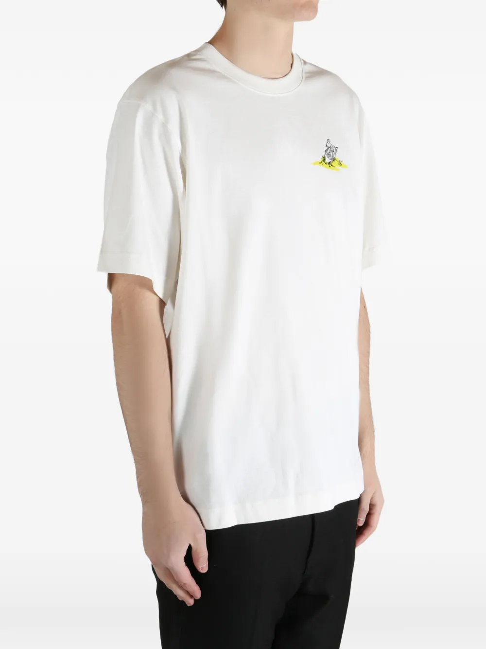 Burberry T-shirt met grafische print Wit
