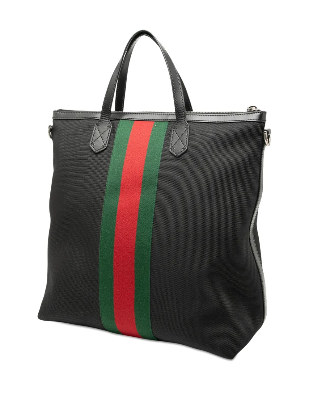 2016-2025 Canvas Techno Web Vertical Zip Tote Satchel