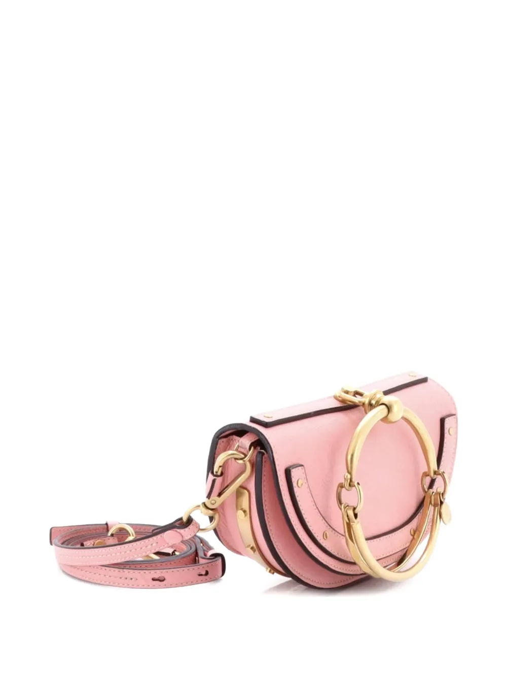 Pre-owned Chloé Nile Leather Mini Crossbody Bag In Pink