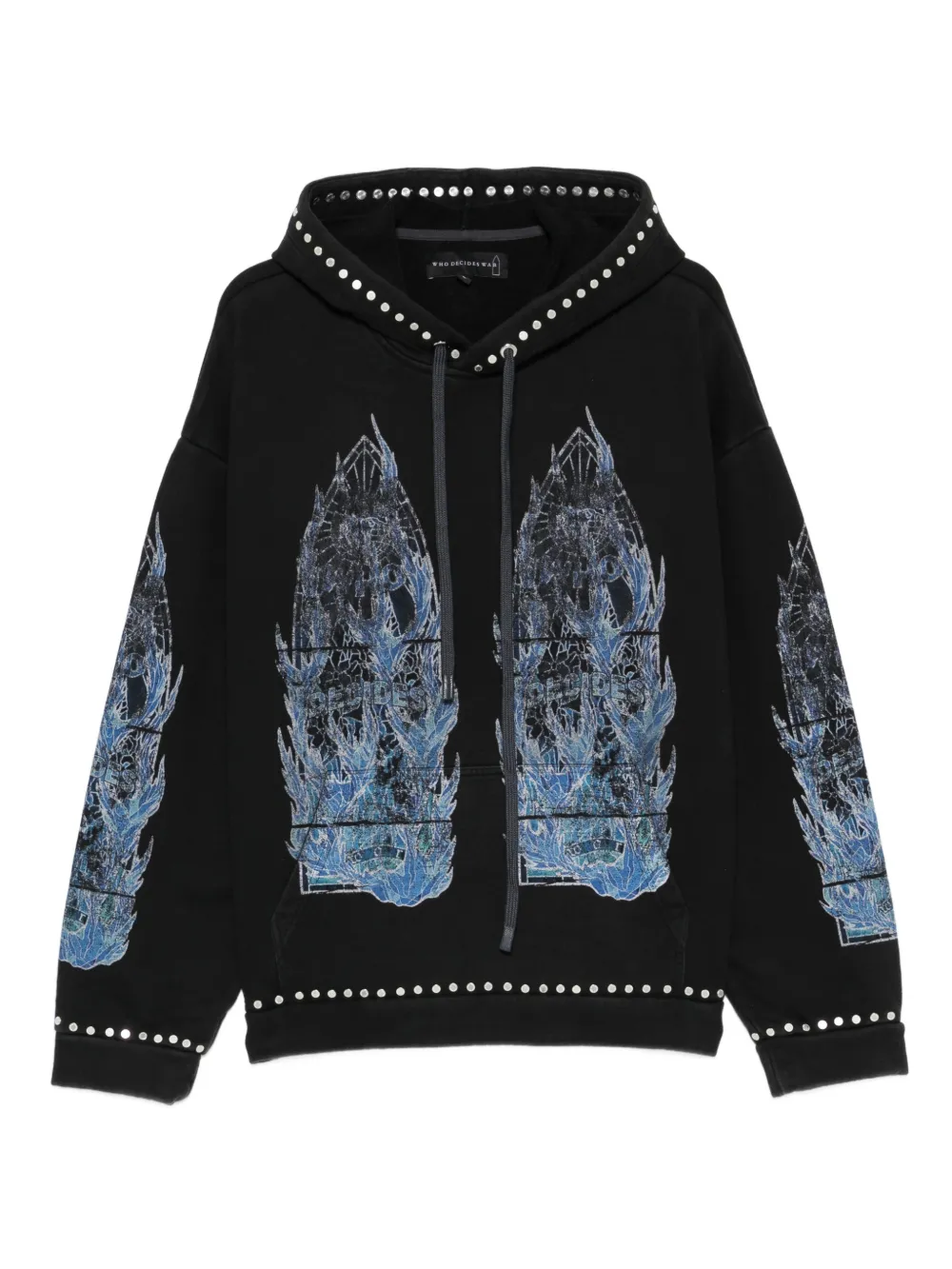 Who Decides War graphic-print hoodie - Black