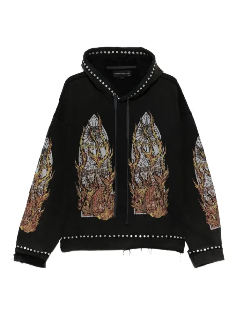 Who Decides War hoodie con estampado gráfico y apliques