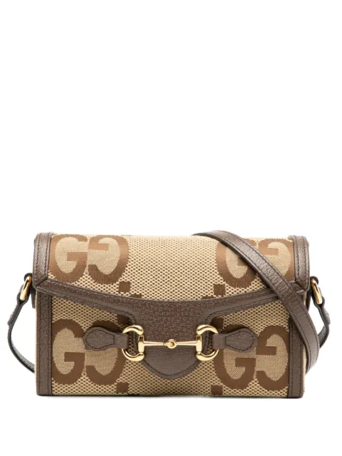 Gucci Pre-Owned 2016-2025 Mini Jumbo GG Canvas Horsebit 1955 crossbody bag
