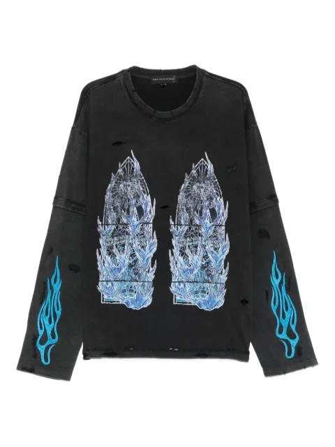 Who Decides War Flame Glass sweatshirt