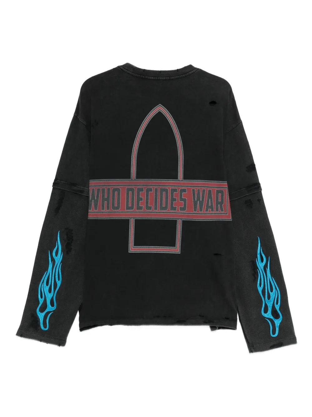 Who Decides War Flame Glass sweatshirt - Grijs