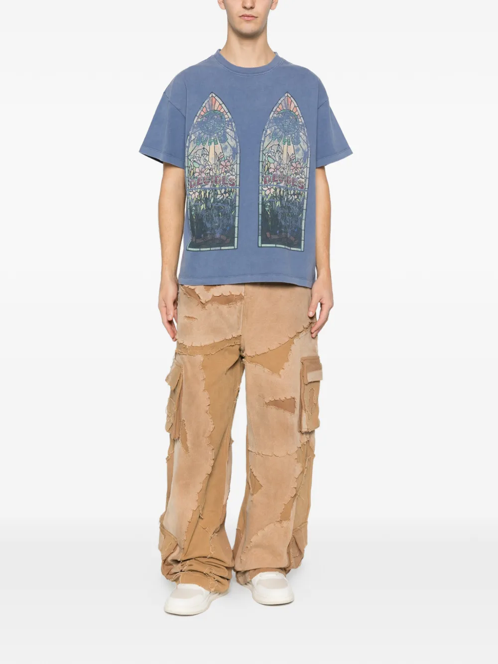 Who Decides War printed T-shirt - Blauw