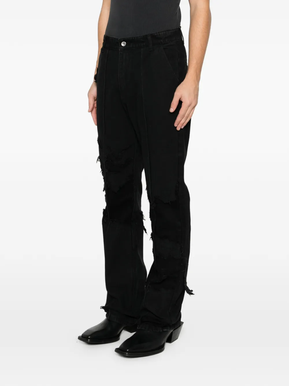  Who Decides War Ruin Distressed Jeans - Black 
