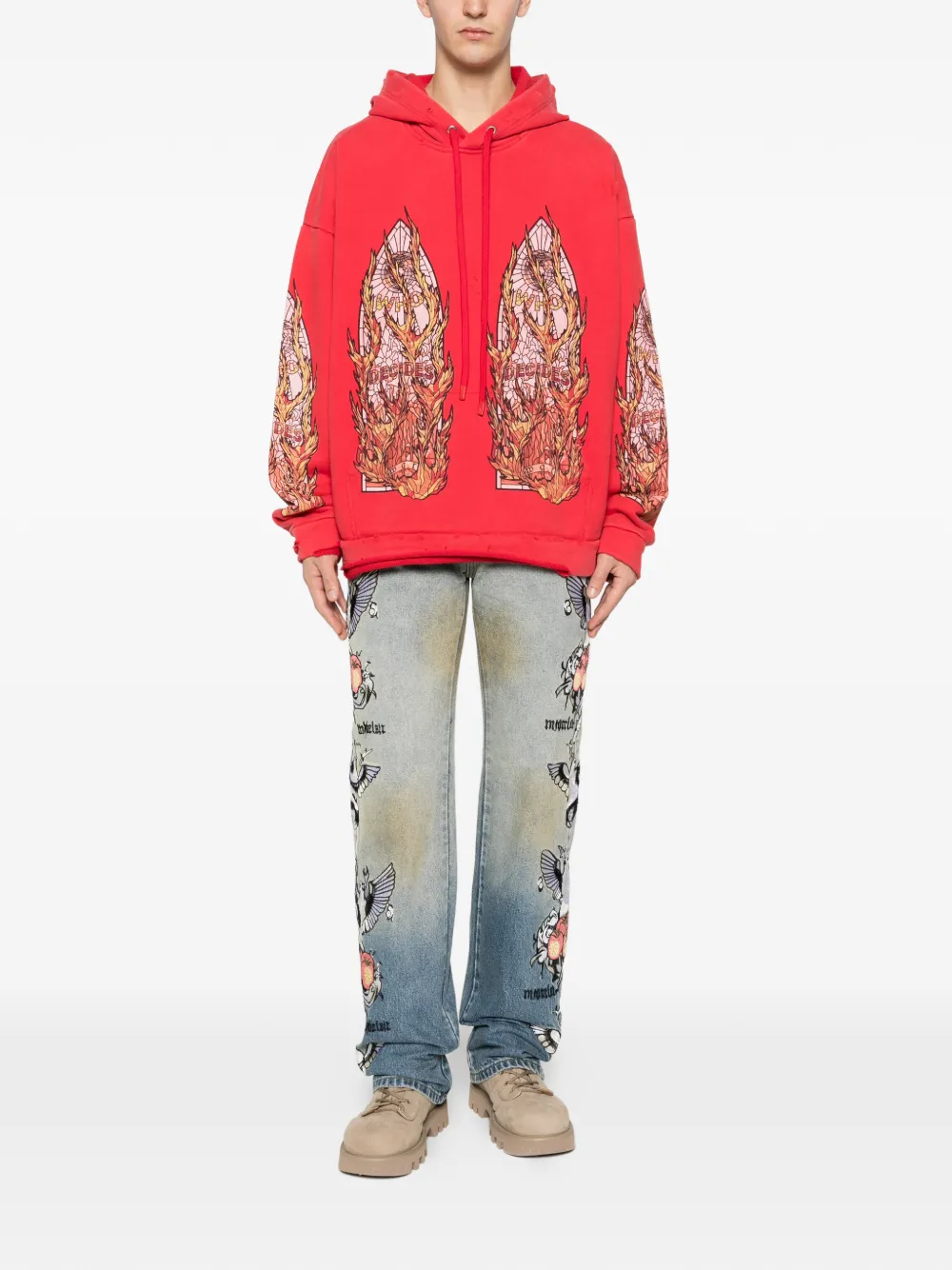 Who Decides War drawstring-fastening hoodie | Hoodies | Image 2