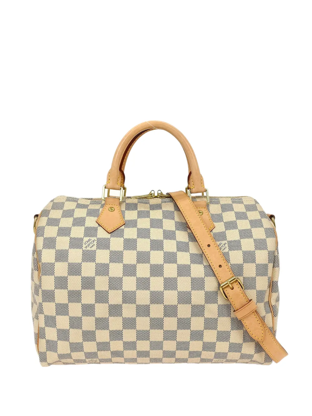 Louis Vuitton Pre-Owned Borsa tote Speedy Bandouliere 30 in tela Damier Azur 2016 - Toni neutri