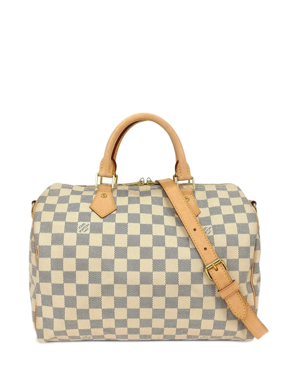 Louis Vuitton Pre-Owned Borsa tote Speedy Bandouliere 30 in tela Damier Azur 2016 - Toni neutri