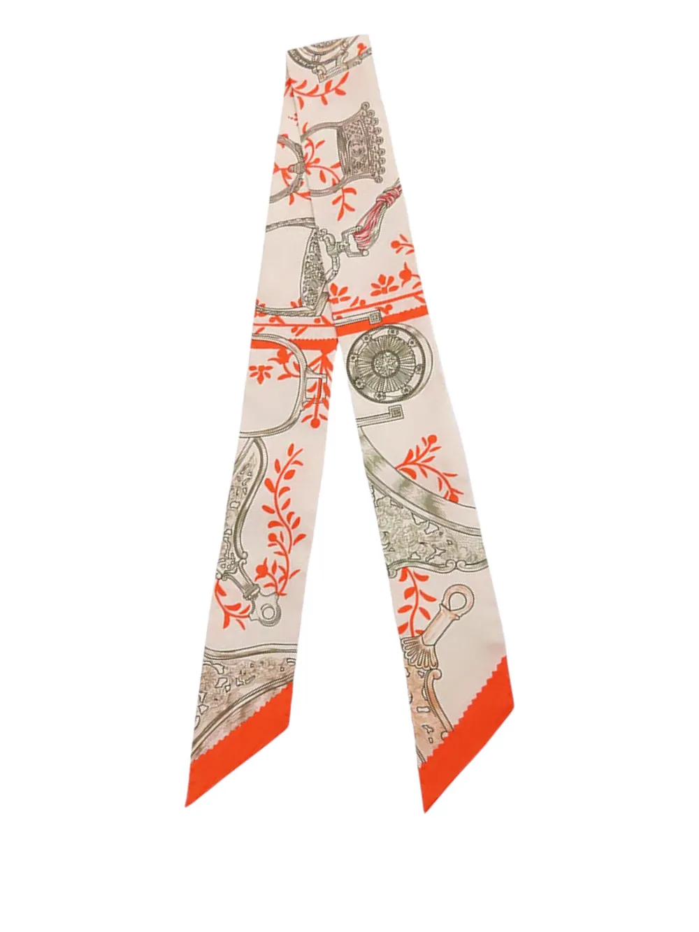 Hermès Pre-Owned 2010-2025 Etriers Remix Silk Twilly Scarf scarves - Marrone