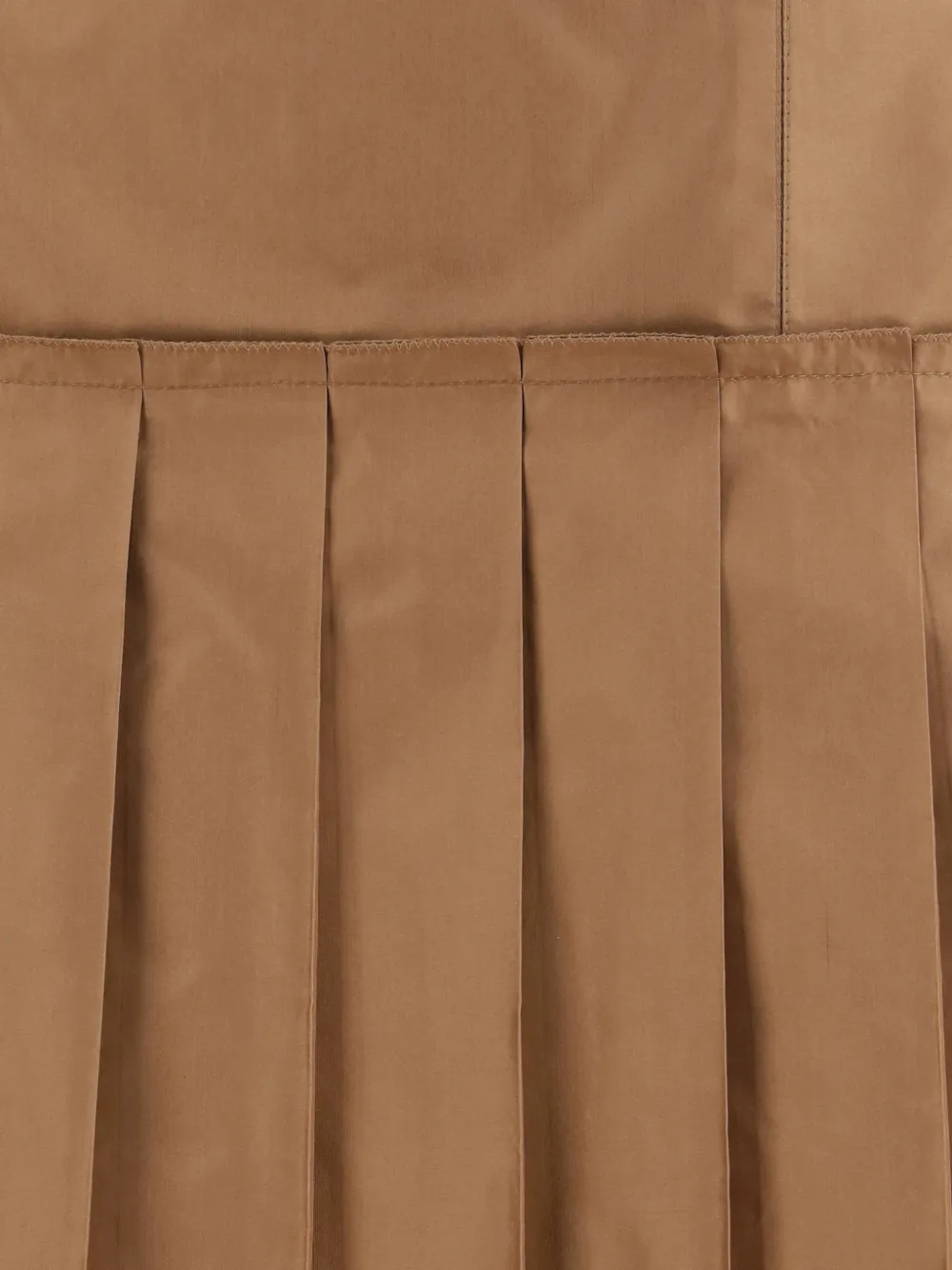 FENDI Zijden taffeta mini-plooirok Bruin
