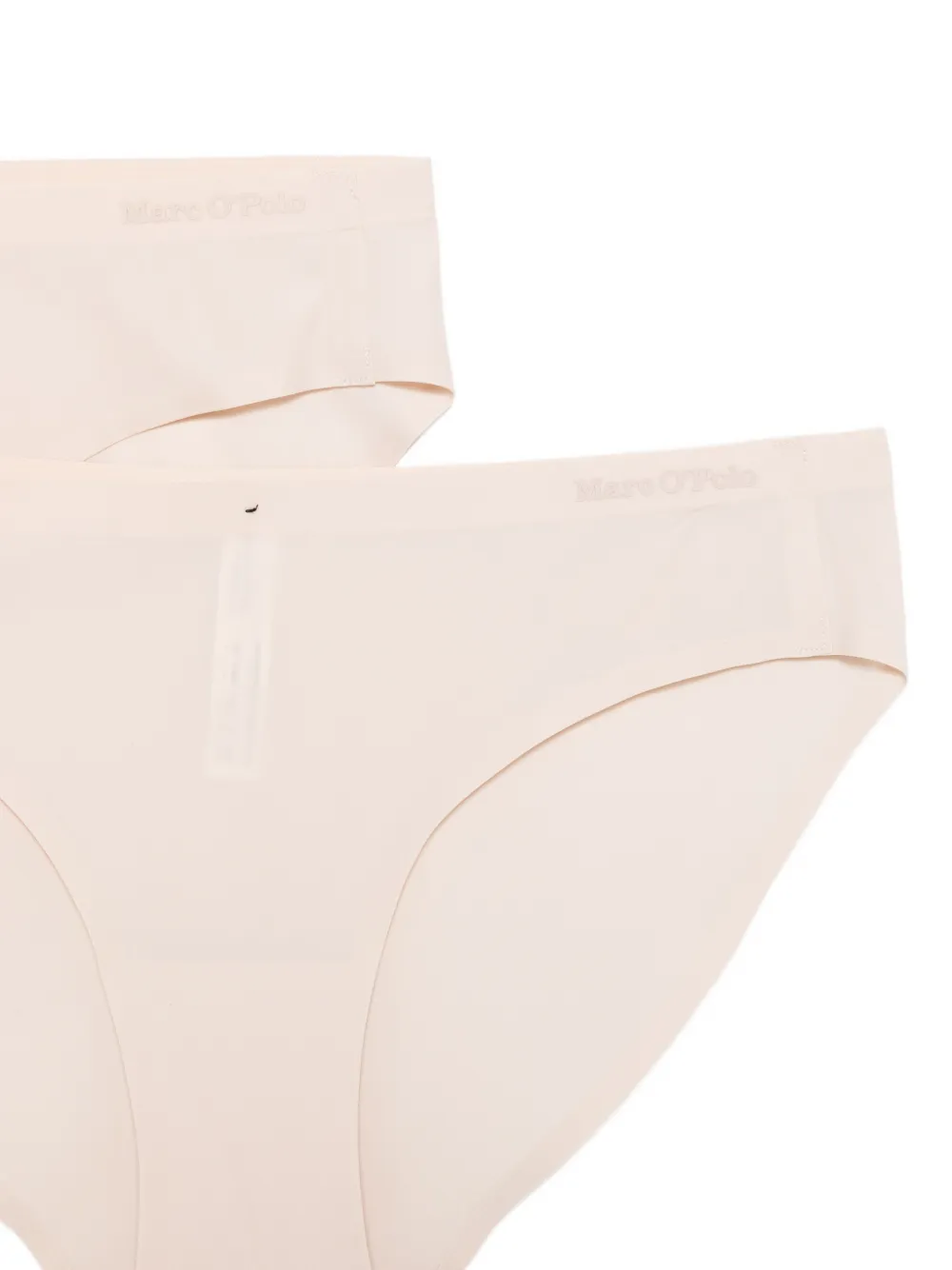 Marc O'Polo Set van twee slips met uitgesneden details en logoprint Beige