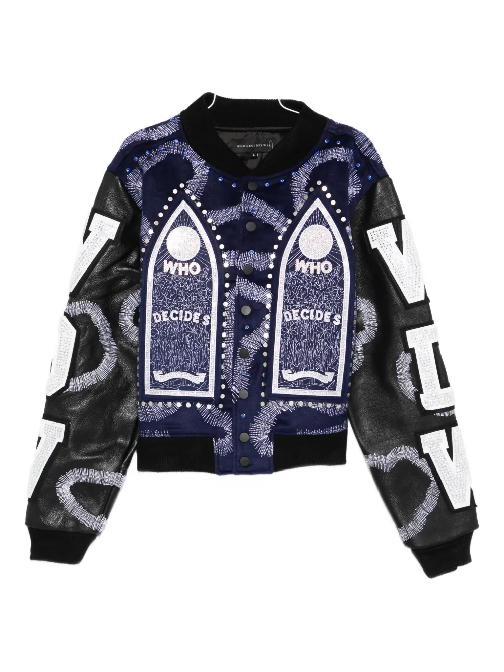 Who Decides War Giacca varsity con applicazione - Blu