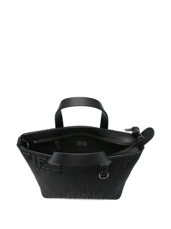 FENDI Small FF Squared Shopping Bag | Black | FARFETCH