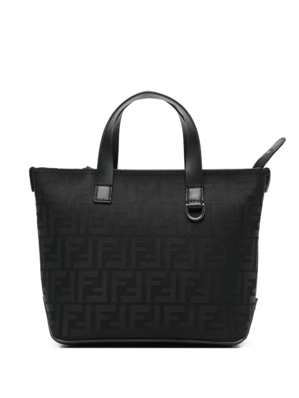 FENDI Small FF Squared Shopping Bag | Black | FARFETCH