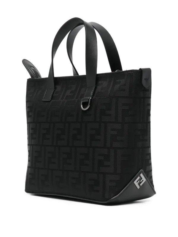 FENDI Small FF Squared Shopping Bag | Black | FARFETCH