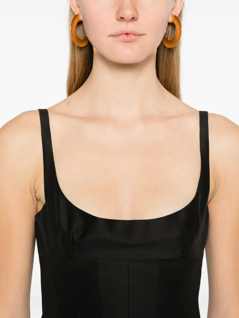 KHAITE Lotte midi-jurk Zwart