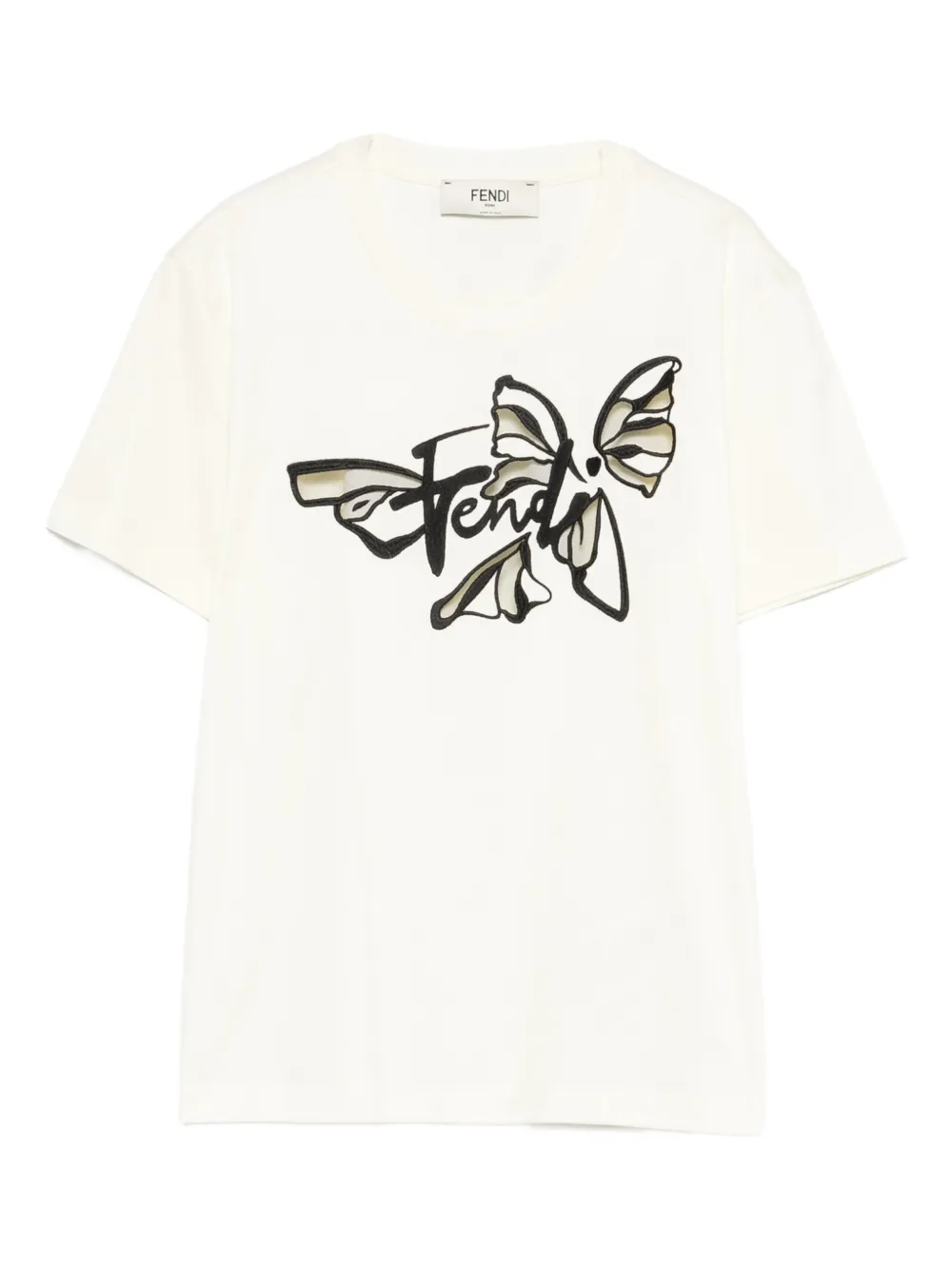 FENDI graphic short-sleeve T-shirt - Toni neutri