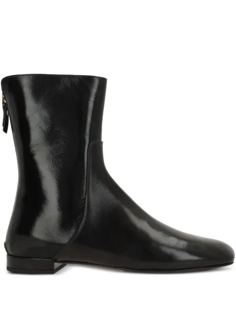 Giorgio Armani square-toe leather boots