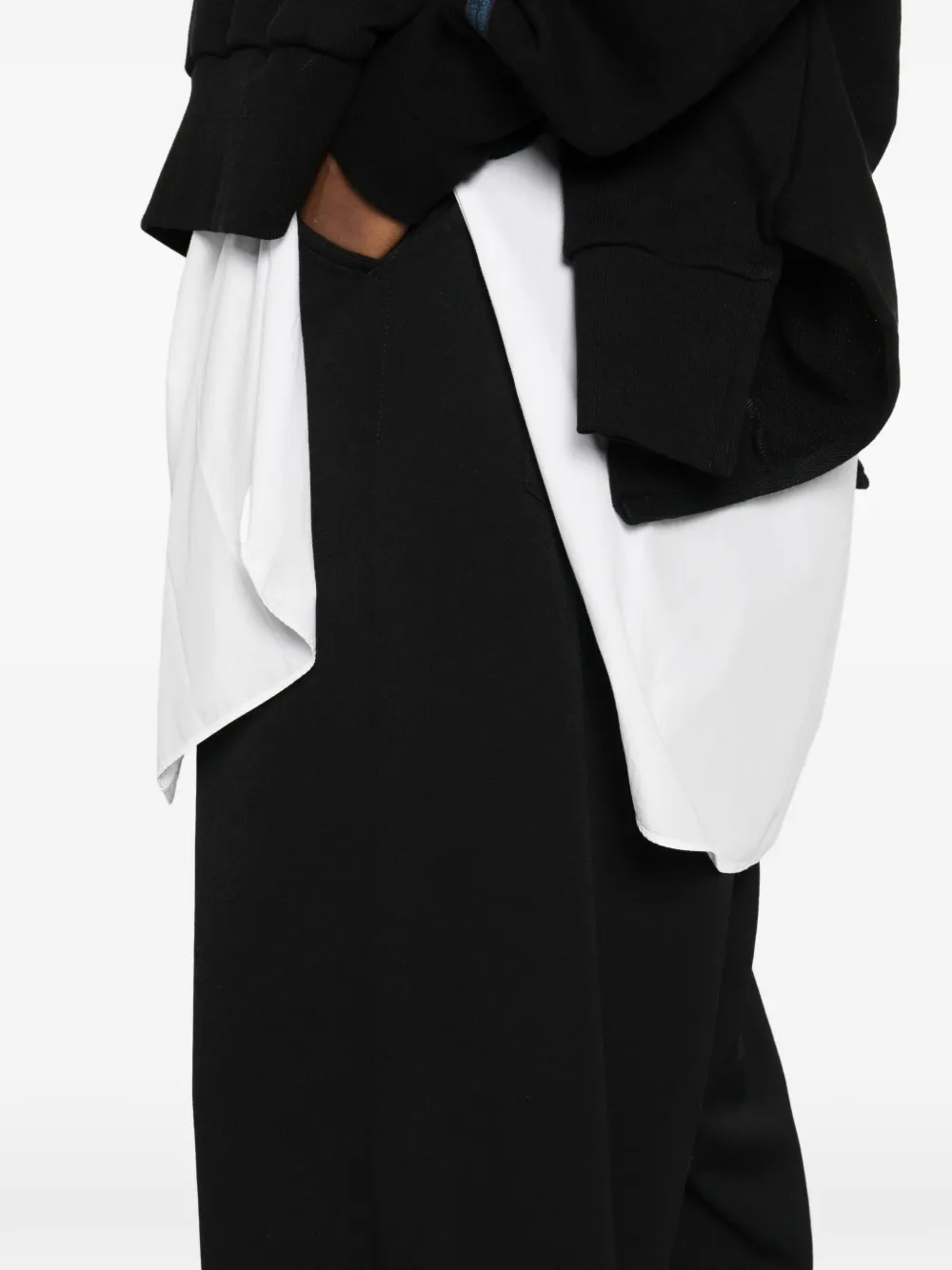 Yohji Yamamoto Broek met ritssluiting Zwart