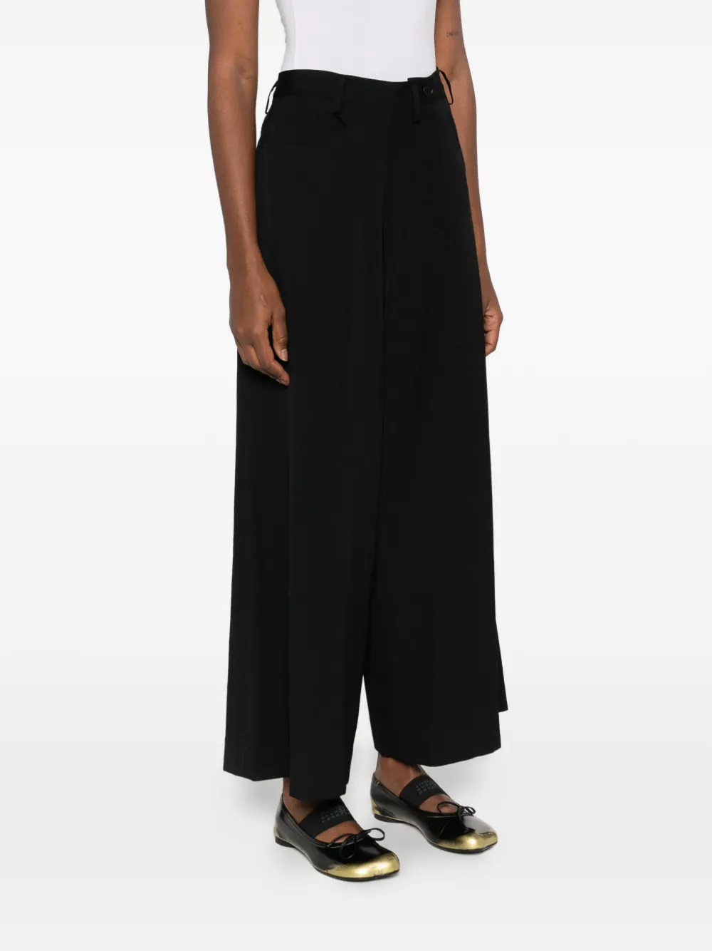 Yohji Yamamoto Broek met ritssluiting Zwart