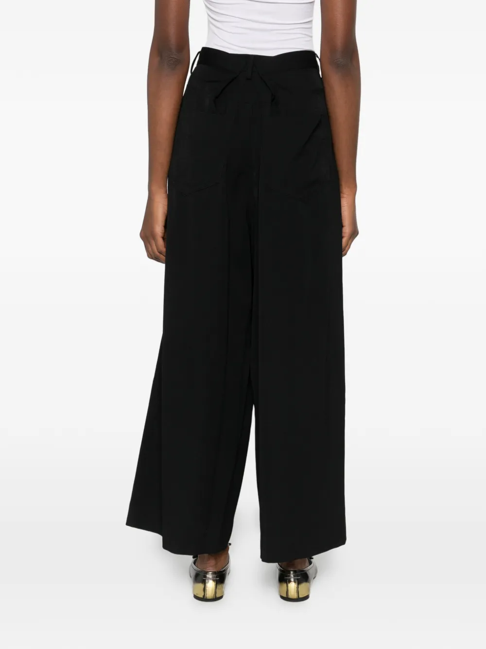 Yohji Yamamoto Broek met ritssluiting Zwart