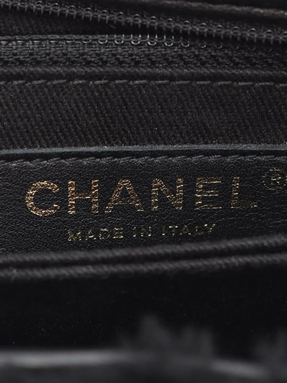 Pre-owned Chanel 2019 Small Chevron Shearling Coco Satchel In Black