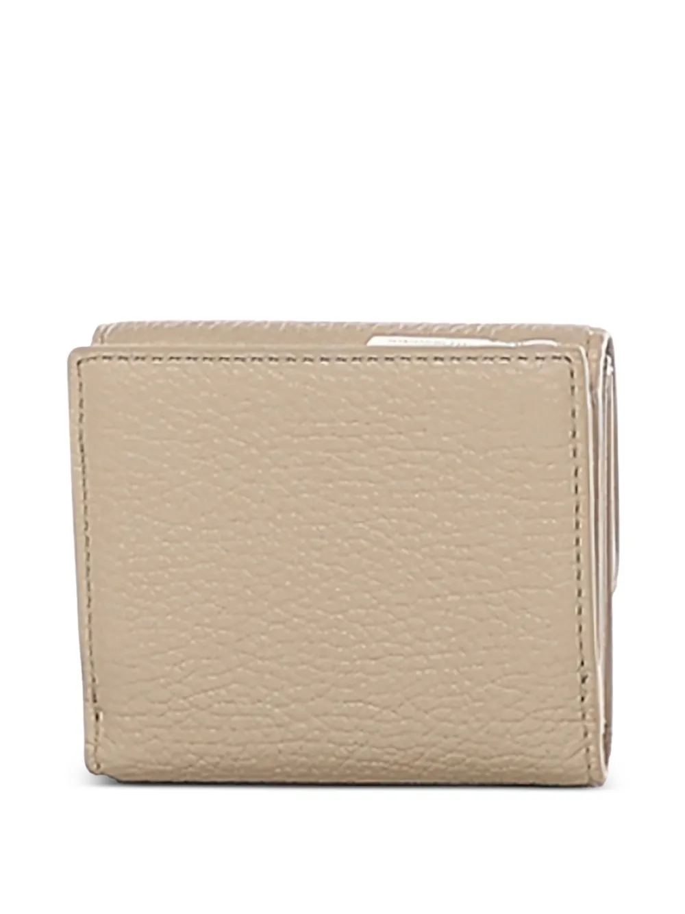 Coccinelle Kleine leren portemonnee met textuur Beige