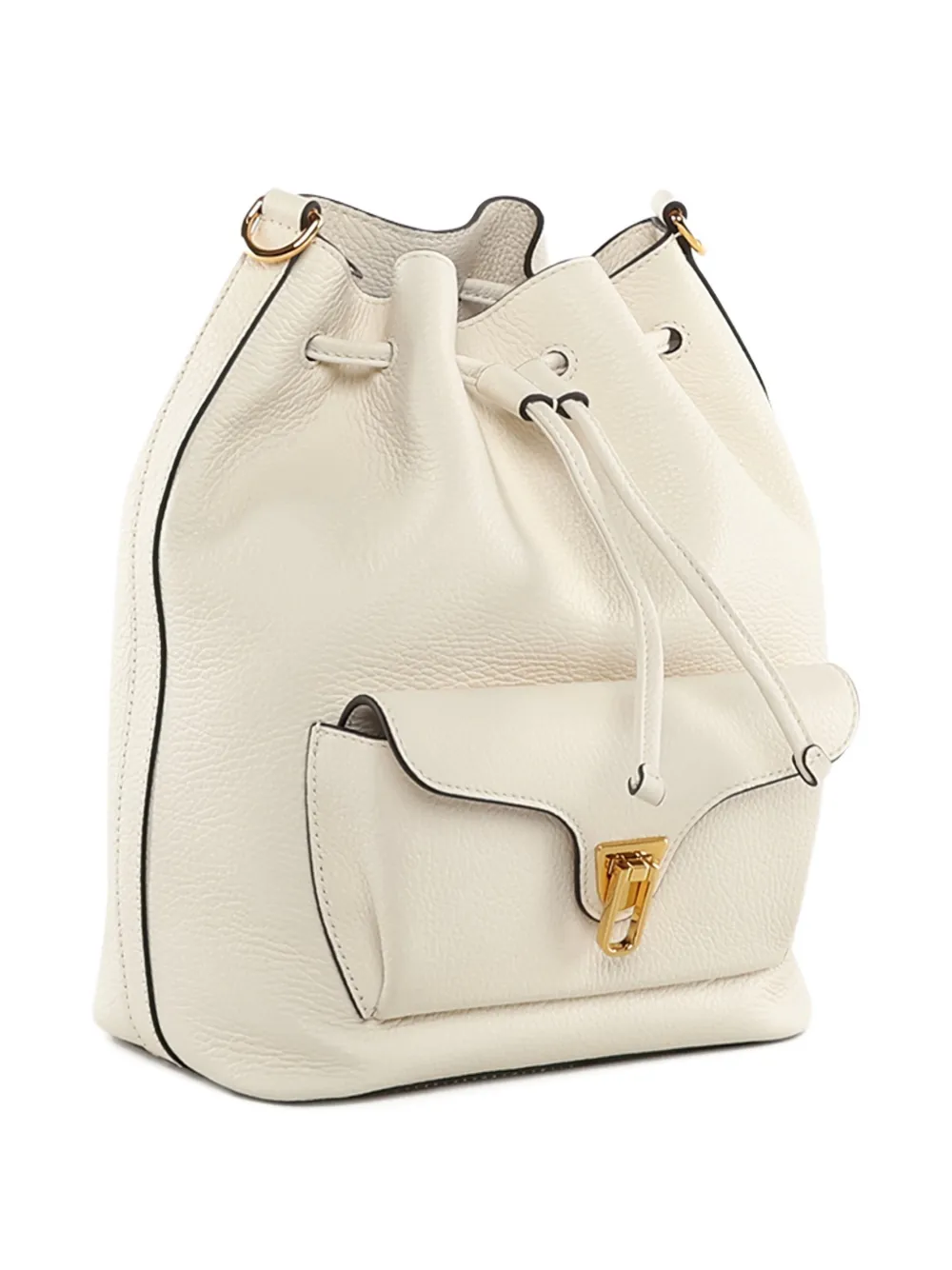 Coccinelle Pocket bucket-tas met trekkoord Wit