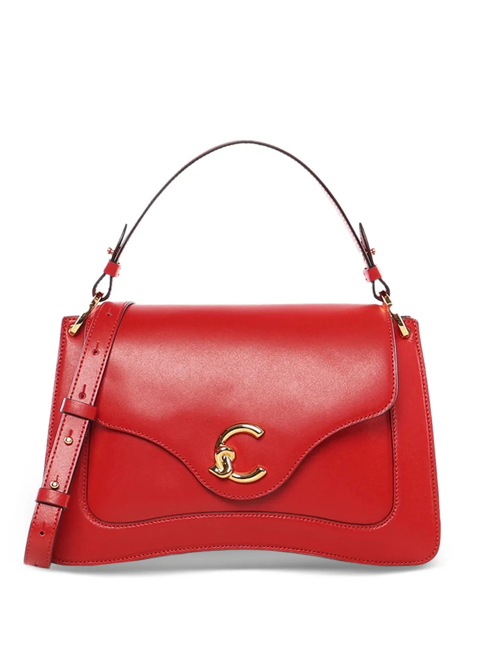 Coccinelle signature turn-lock tote bag - Rosso