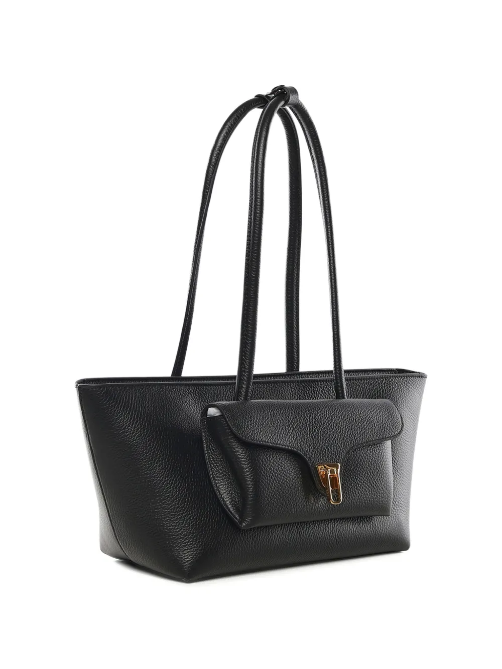 Coccinelle Leren shopper met omslag Zwart