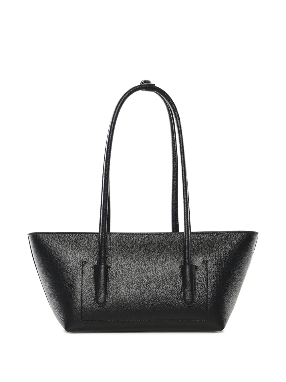 Coccinelle flap detail leather tote bag - Zwart