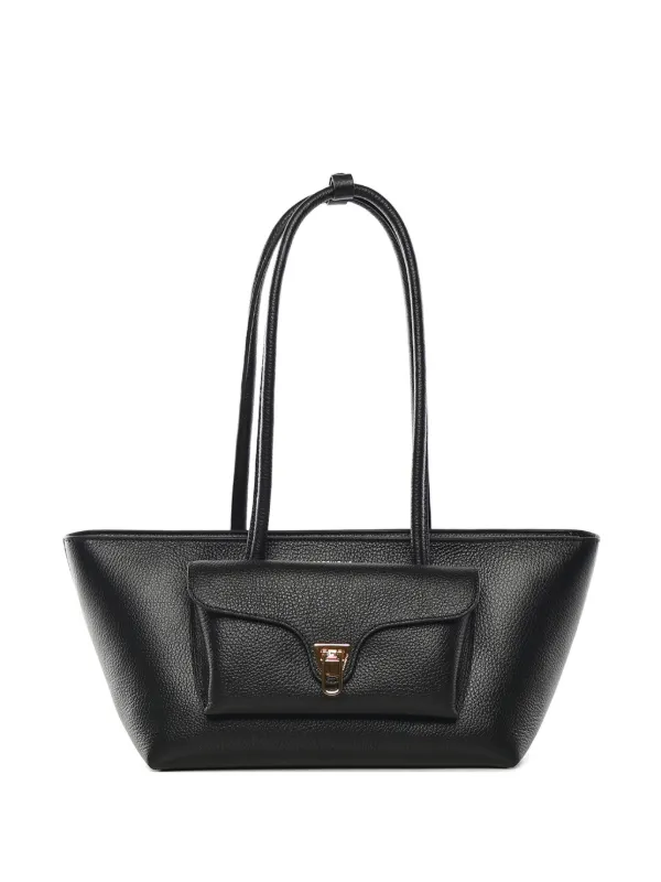 Coccinelle フラップ レザーハンドバッグ | ブラック | FARFETCH JP