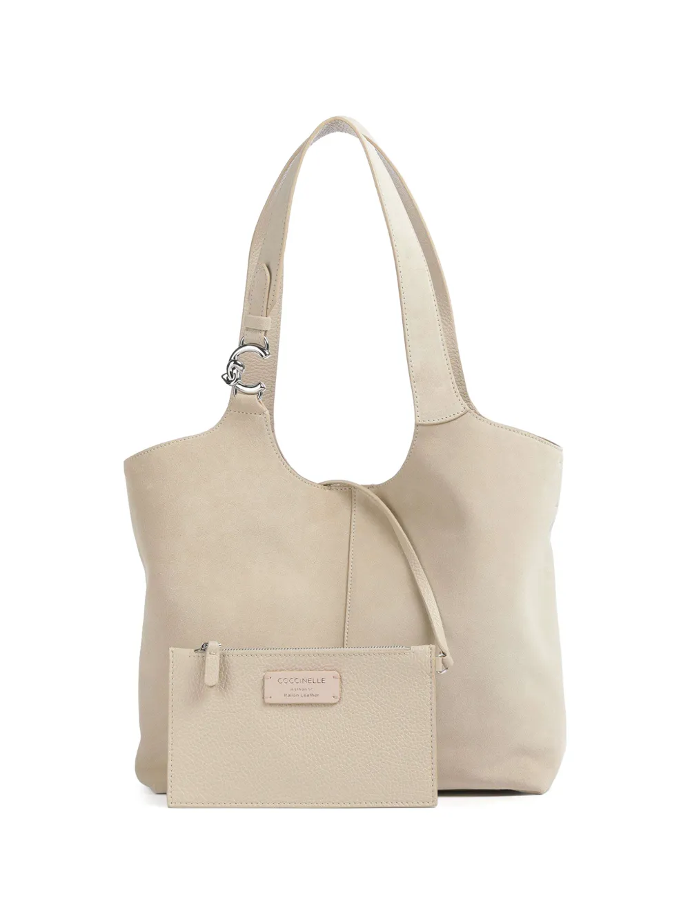 Coccinelle mini C-Easy suede shoulder bag - Toni neutri