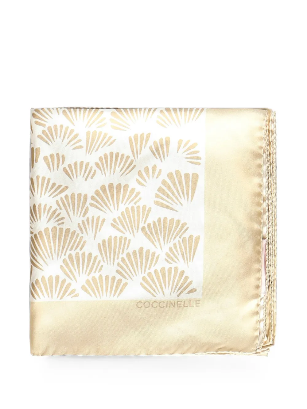 Coccinelle shell-print silk scarf - Toni neutri