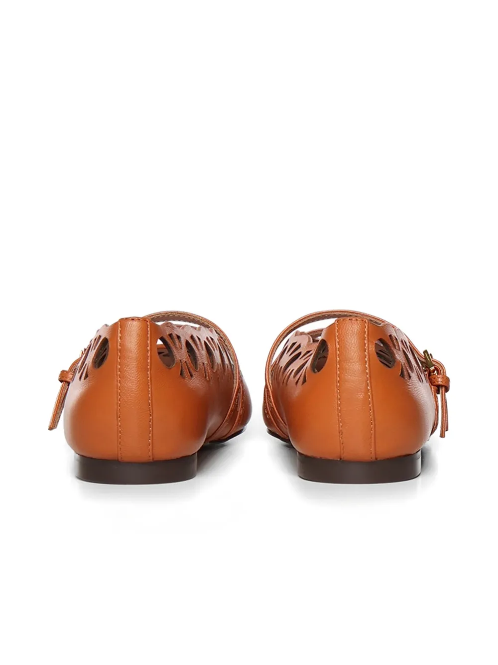 Coccinelle Risako ballerina's met gesp Bruin