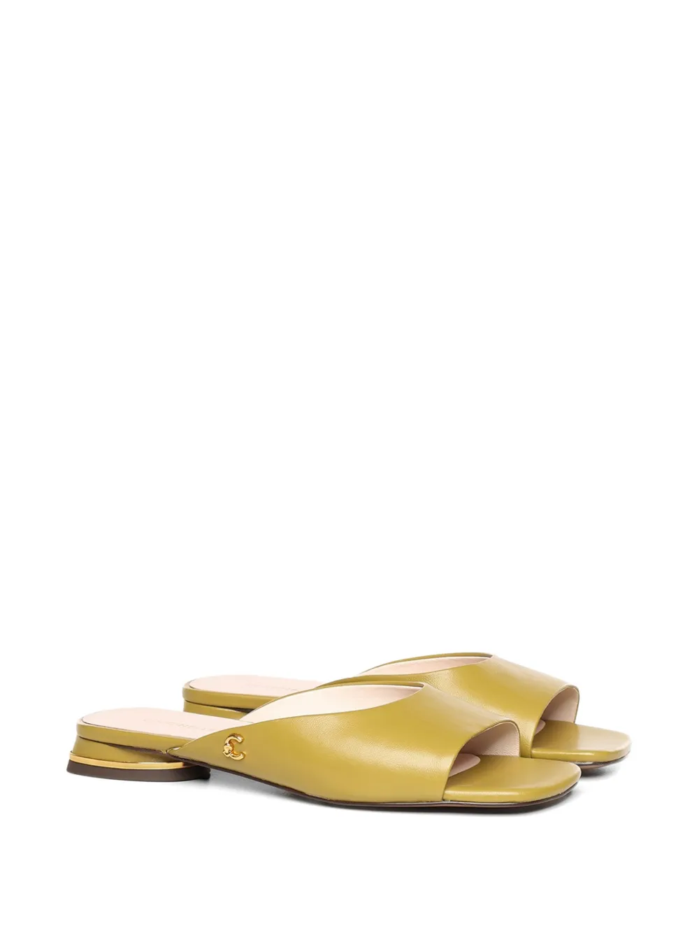 Coccinelle Sandalen met vierkante neus Groen