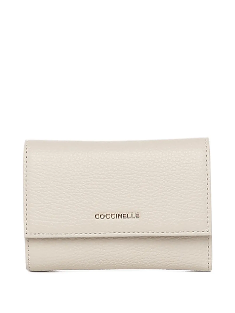 Coccinelle grained flap wallet - Bianco