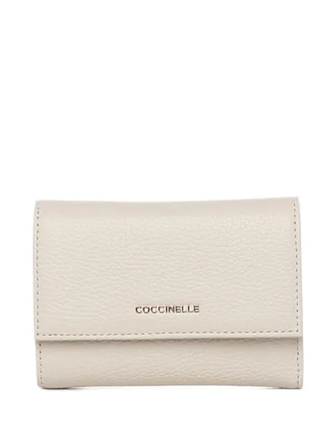 Coccinelle grained flap wallet