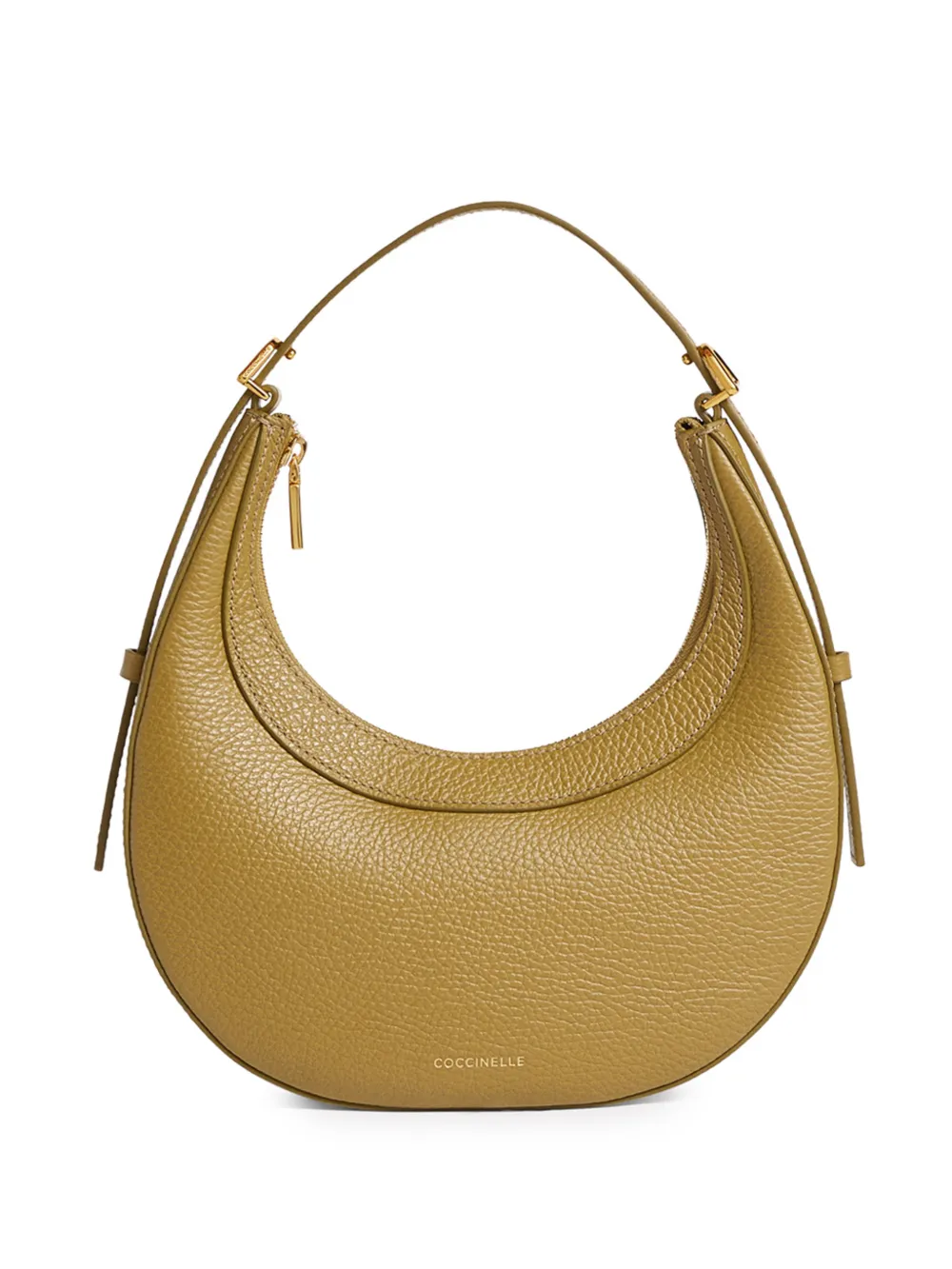 Coccinelle mini Whisper grained-leather shoulder bag - Verde