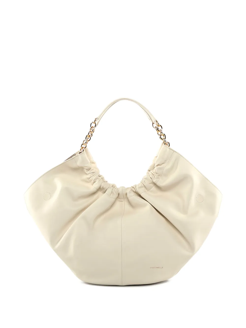 Coccinelle chain-handle leather tote bag - Wit