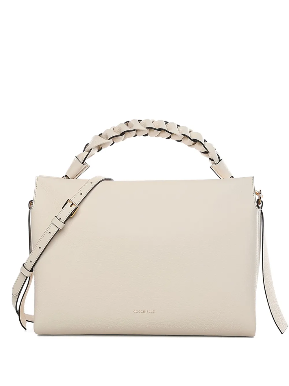 Coccinelle medium Boheme braided-handle tote bag - Toni neutri