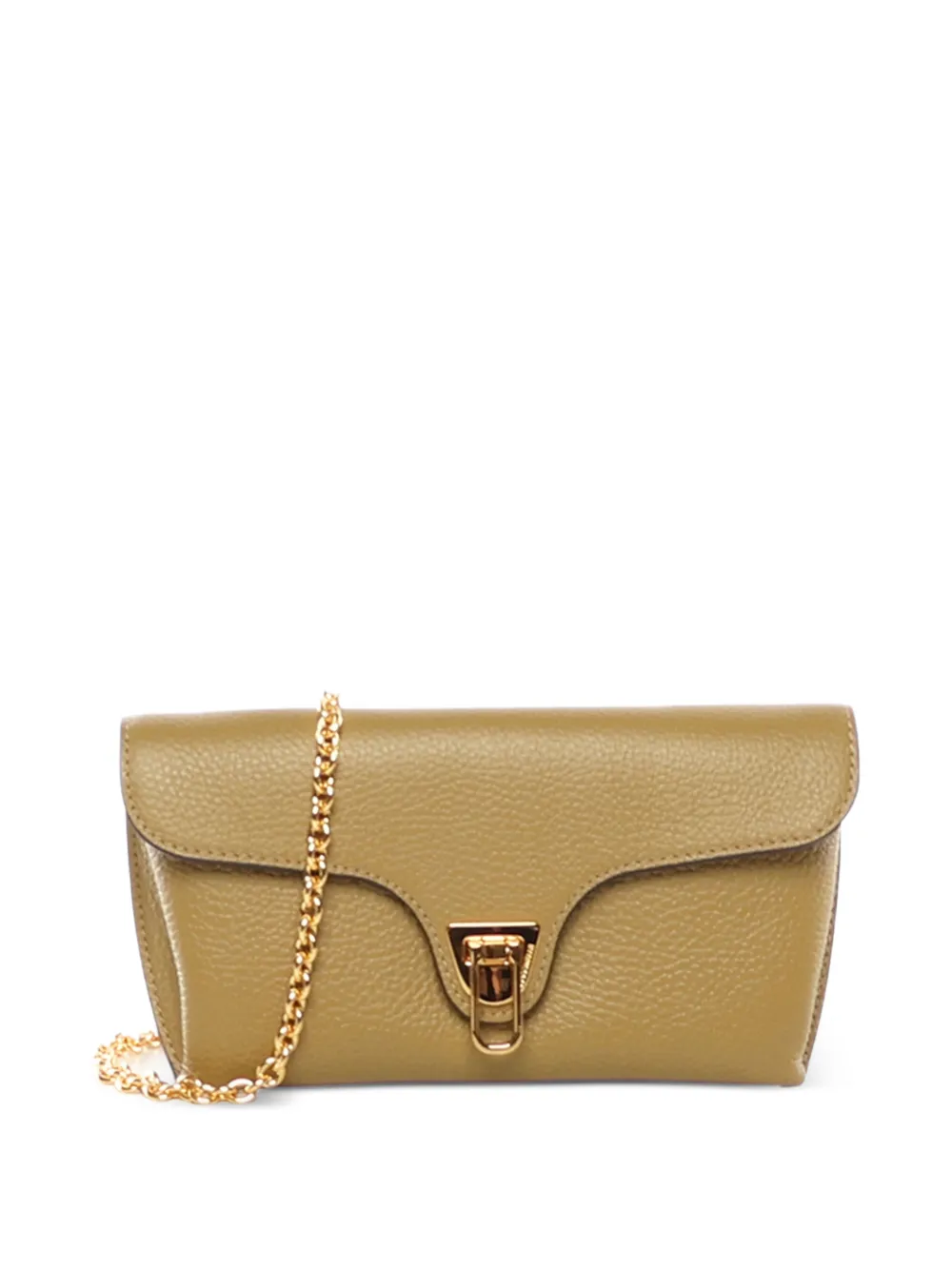 Coccinelle Shopper met draaislot en zak Beige