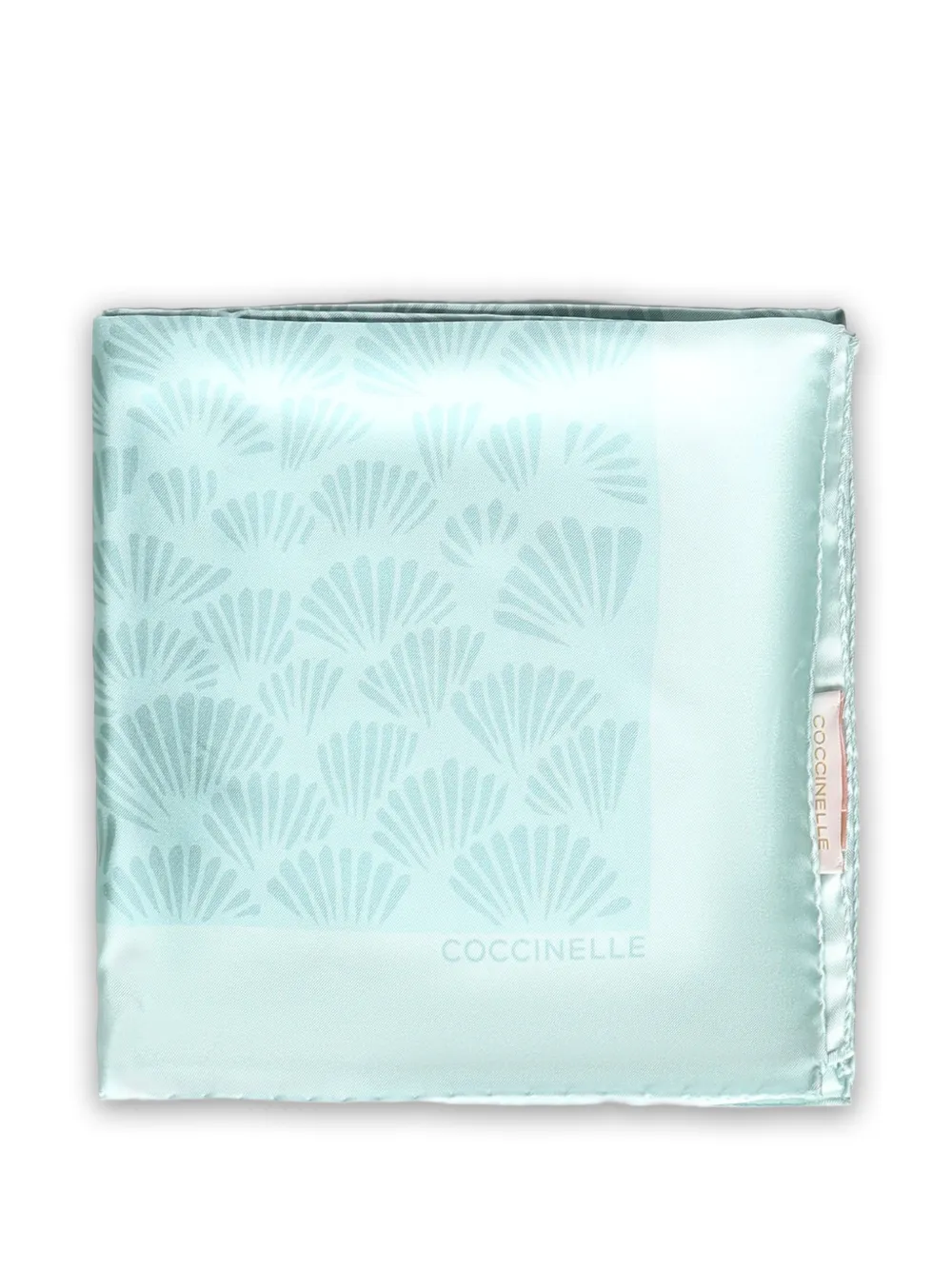 Coccinelle shell-print silk scarf - Blu
