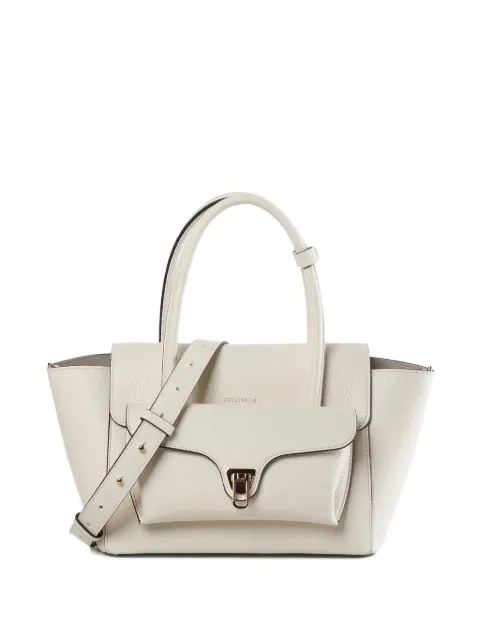 Coccinelle Double Beat flap-pocket leather tote bag