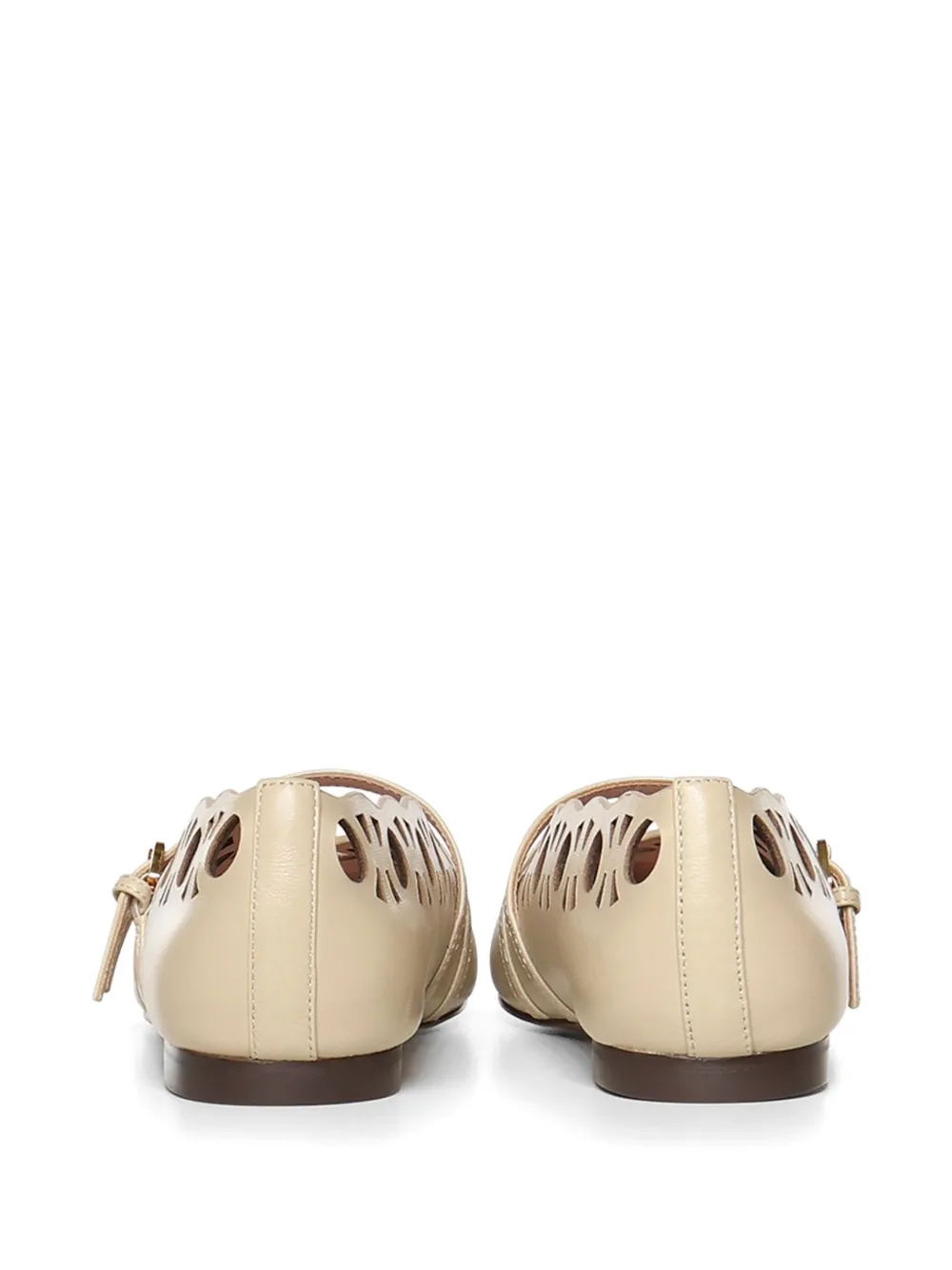 Coccinelle Risako ballerina's met bandjes Beige