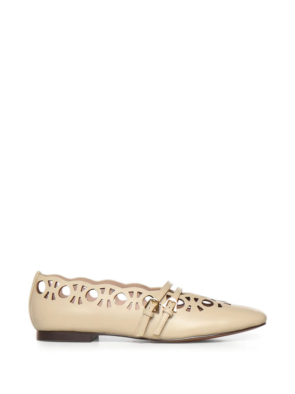 Coccinelle Risako cut-out strappy ballet flats - Nude