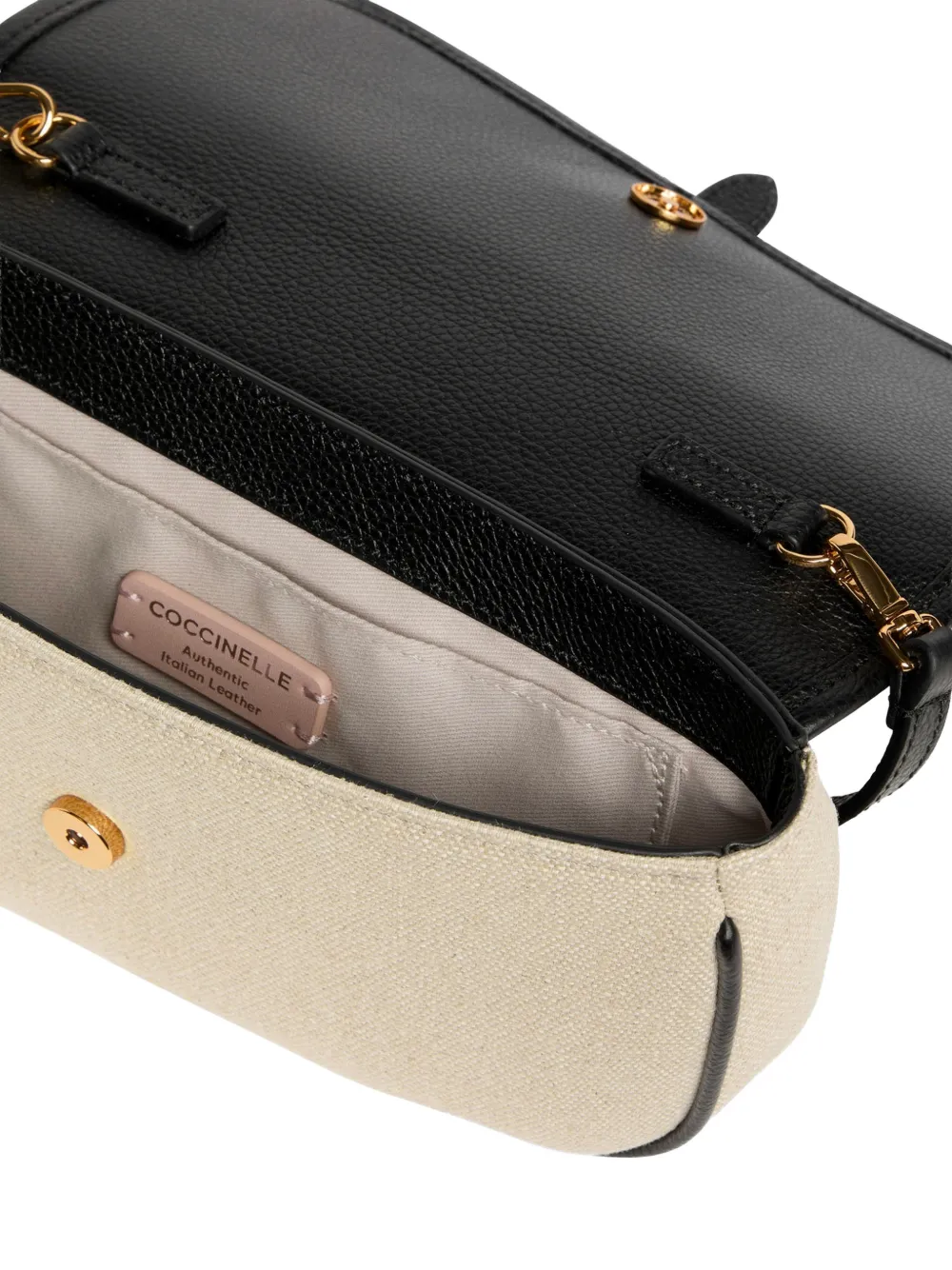Coccinelle Mavery kleine clutch met gesp Beige